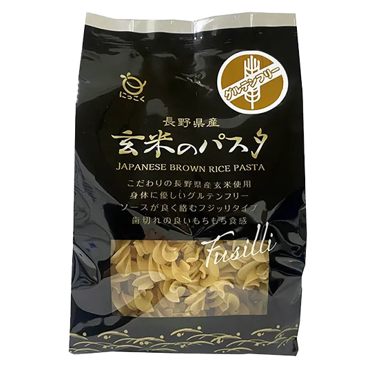 Nikkoku - Pâtes Fussili de riz Brun de Nagano 150g