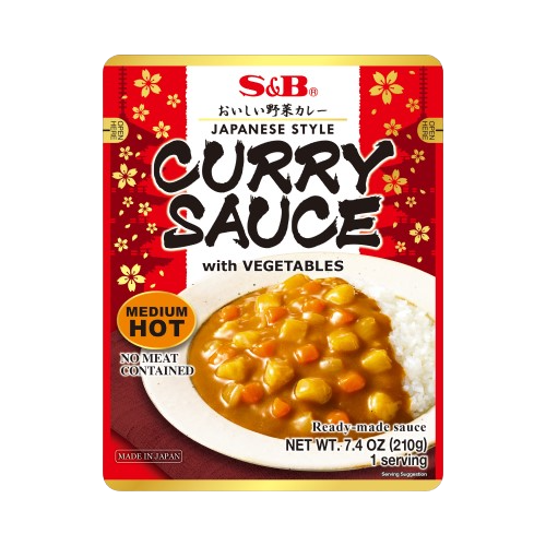 S&B - Sauce au curry avec légumes moyennement épicée 210g