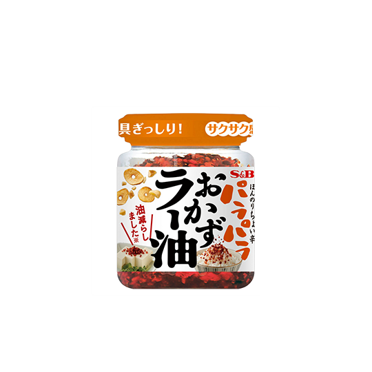 S&B - Huile de sésame pimenté avec ail frit et amandes grillées 75g