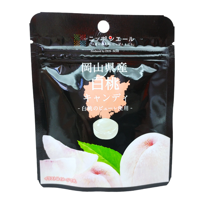 Ja Zenno - Bonbons à la pêche blanche de la préfecture d'Okayama 30g