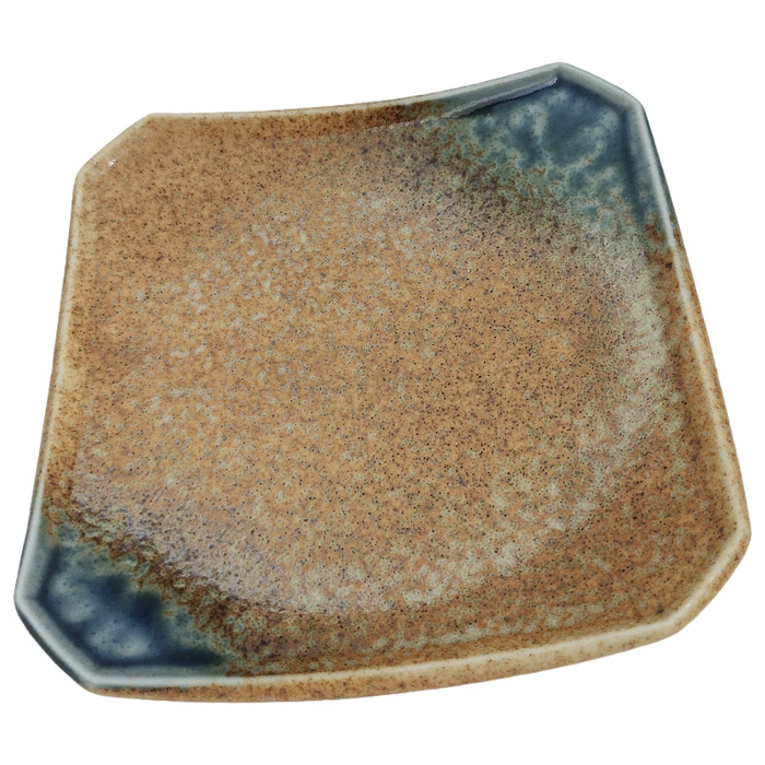 Plat carré en porcelaine Seikaku Jaune 11,4 cm
