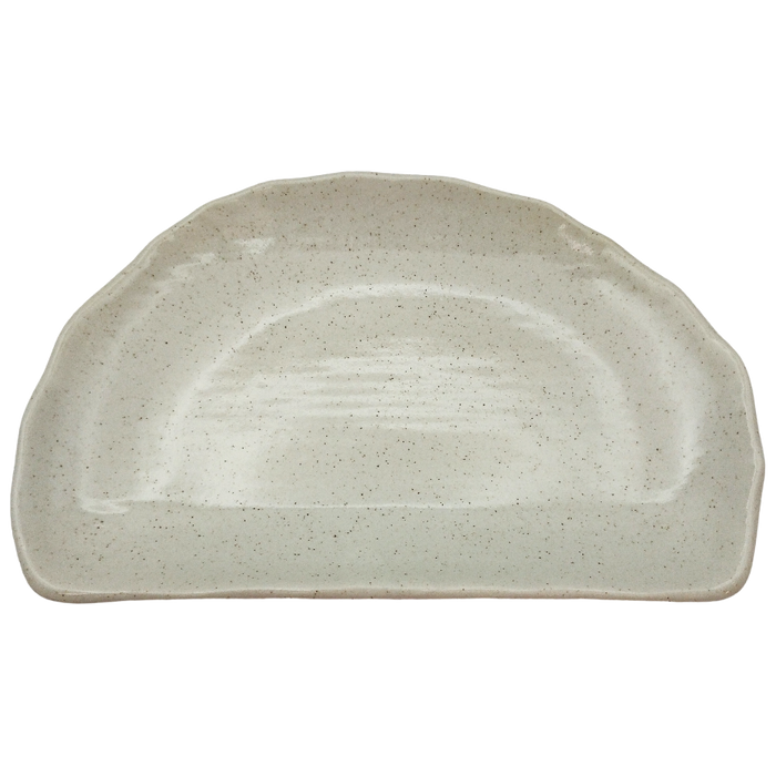 Assiette en porcelaine Demi-Lune 21 x 13 x 3 cm
