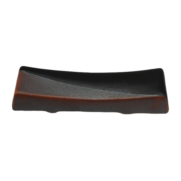 Repose-baguette en porcelaine avec finition tenmoku 6×1.5×1cm