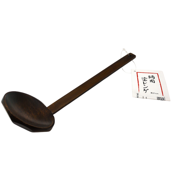 鍋用塗レンゲ２１ｃｍ穴無