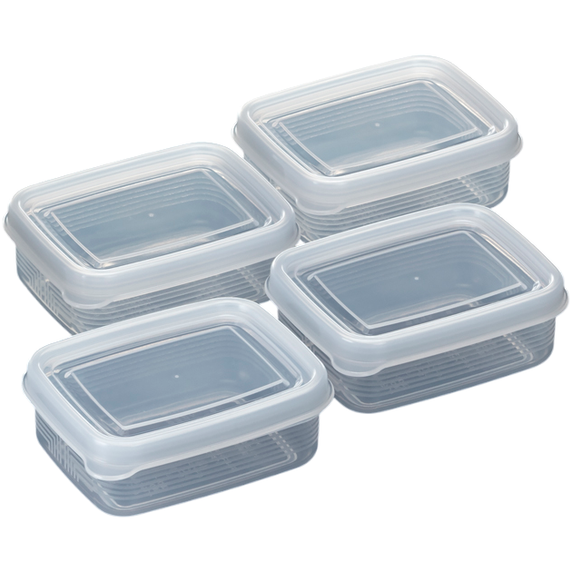 Boite en plastique transparent 4P 100 ml